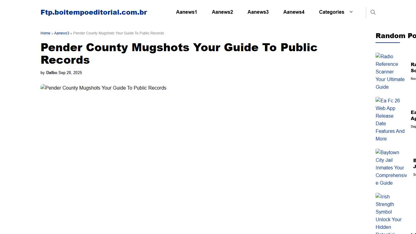 Pender County Mugshots Your Guide To Public Records